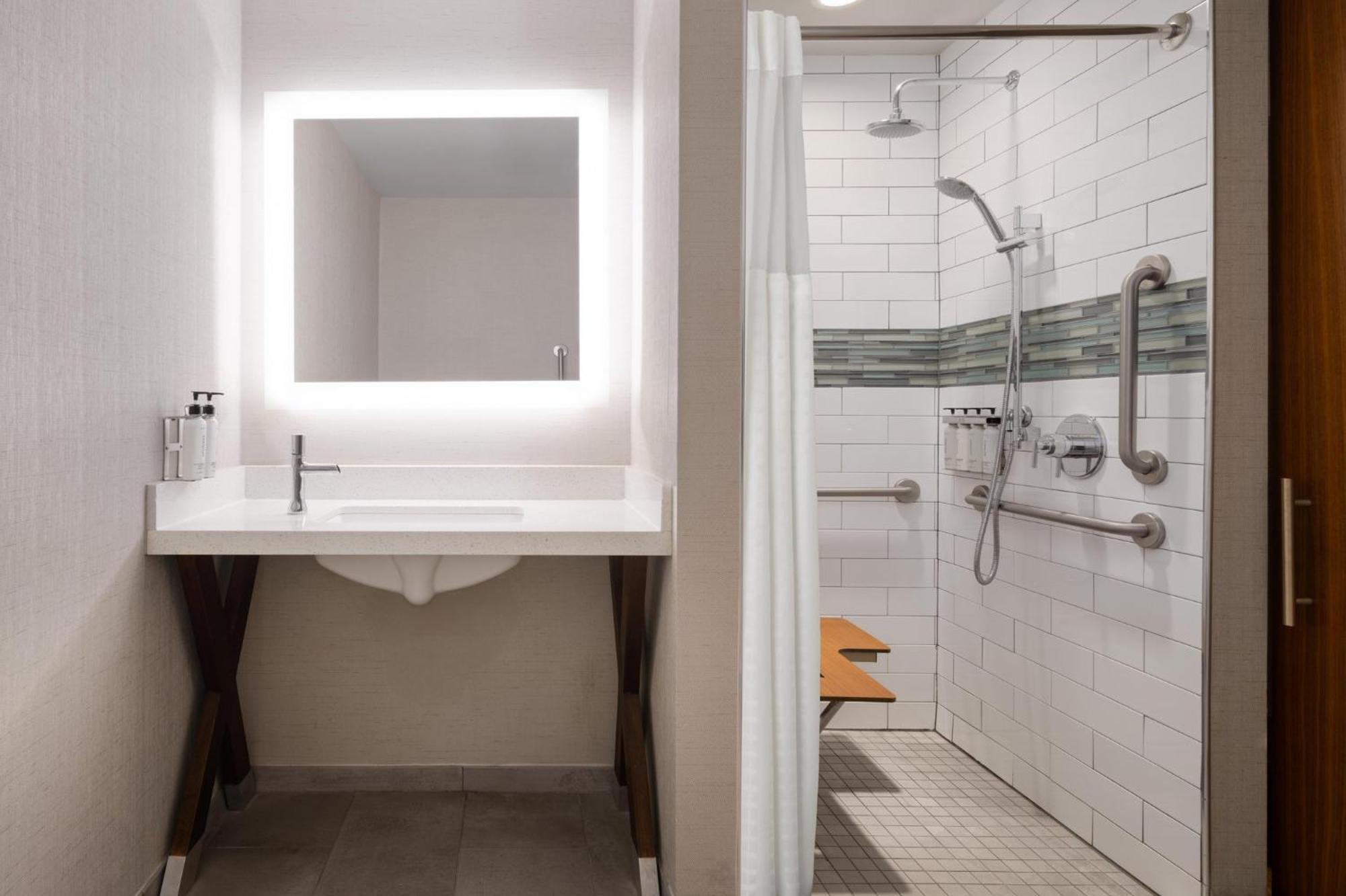 Standard King Room Roll Shower Mobility Access
